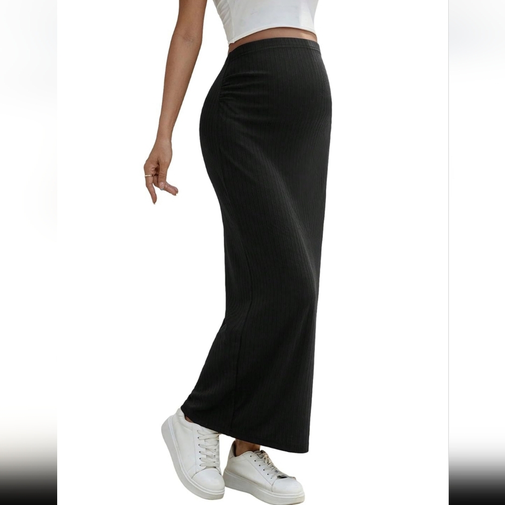 Elegant Black Maxi Skirt
